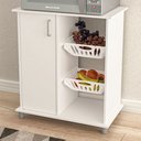 Ver imagem 1 de Armário de Cozinha para Micro-Ondas com Fruteira Planaltina 1 Porta Branco - Pnr Móveis