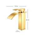 Ver imagem 5 de Torneira de Banheiro Lavatório com Misturador Monocomando de Bancada Luxo Inox Dourada Brinovar