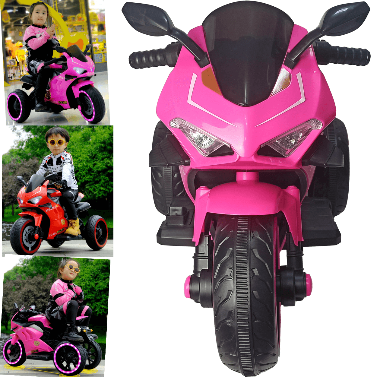 Triciclo Eletrico Bang Toys Super Moto com 3 Rodas 6v Rosa - 3