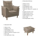 Ver imagem 6 de Poltrona Decorativa Sala de Estar Quarto Leitura Paris Suede:bege Escuro