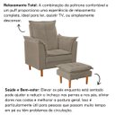 Ver imagem 4 de Poltrona Decorativa Sala de Estar Quarto Leitura Paris Suede:bege Escuro