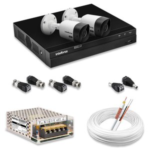 Kit 2 Câmeras de Segurança Intelbras Full Hd 1080p com Dvr Mhdx 1204 1080p | Completo 100%