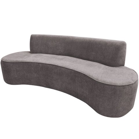 Sofá 02 Lugares 150cm Mônaco Poliéster Cinza Claro - Nexta Casa