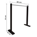 Ver imagem 4 de Cabideiro Simples de Piso Chão Arara Camiseiro Desmontável - Preto Laca