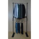 Ver imagem 5 de Cabideiro Piso Chão Arara Camiseiro Desmontável Duplo - Preto Laca