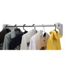 Ver imagem 4 de Cabideiro de Parede 80 Cm Arara Camiseiro Calceiro Branco Laca