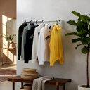 Ver imagem 1 de Cabideiro de Parede 80 Cm Arara Camiseiro Calceiro Branco Laca