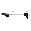 Ver imagem 3 de Cabideiro de Parede 80 Cm Arara Camiseiro Calceiro Preto Laca