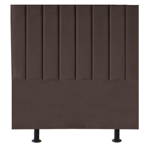 Cabeceira Cama Solteiro Box 100 Cm Lídia Corino e Frame Marrom