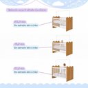 Ver imagem 6 de Berço Mini Cama 100% MDF Ternura Tigus Baby Branco/Amadeirado