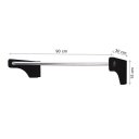 Ver imagem 2 de Cabideiro de Parede 90 Cm Arara Camiseiro Calceiro Preto Laca