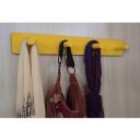 Ver imagem 7 de Cabideiro de Parede Porta Bolsas Mochilas Tolhas Pinos Amarelo Laca