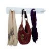 Cabideiro de Parede Porta Bolsas Mochilas Tolhas Pinos Branco Laca - 3