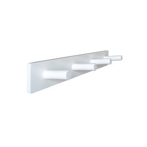 Cabideiro de Parede Porta Bolsas Mochilas Tolhas Pinos Branco Laca