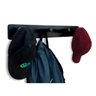 Cabideiro de Parede Porta Bolsas Mochilas Tolhas Pinos Preto Laca - 3