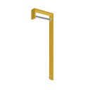 Ver imagem 3 de Cabideiro de Parede "j" Arara Camiseiro Porta Bolsas Amarelo Laca