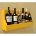 Ver imagem 2 de Prateleira Adega Suporte Decorativo para Vinhos e Bebidas Amarelo Laca