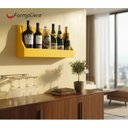 Ver imagem 1 de Prateleira Adega Suporte Decorativo para Vinhos e Bebidas Amarelo Laca