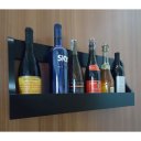 Ver imagem 2 de Prateleira Adega Suporte Decorativo para Vinhos e Bebidas Preto Laca