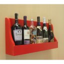 Ver imagem 2 de Prateleira Adega Suporte Decorativo para Vinhos e Bebidas Vermelho Laca
