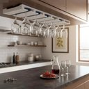 Ver imagem 1 de Porta Taças Reto Suporte Decorativo para Adegas Bar Branco Laca