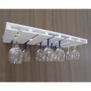 Ver imagem 3 de Porta Taças Reto Suporte Decorativo para Adegas Bar Branco Laca