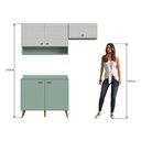 Ver imagem 4 de Armário De Cozinha Compacta 2 Pçs Viena Cr20033 Verde/snow
