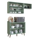 Ver imagem 3 de Armário De Cozinha Compacta 2 Pçs Viena Cr20033 Verde/snow