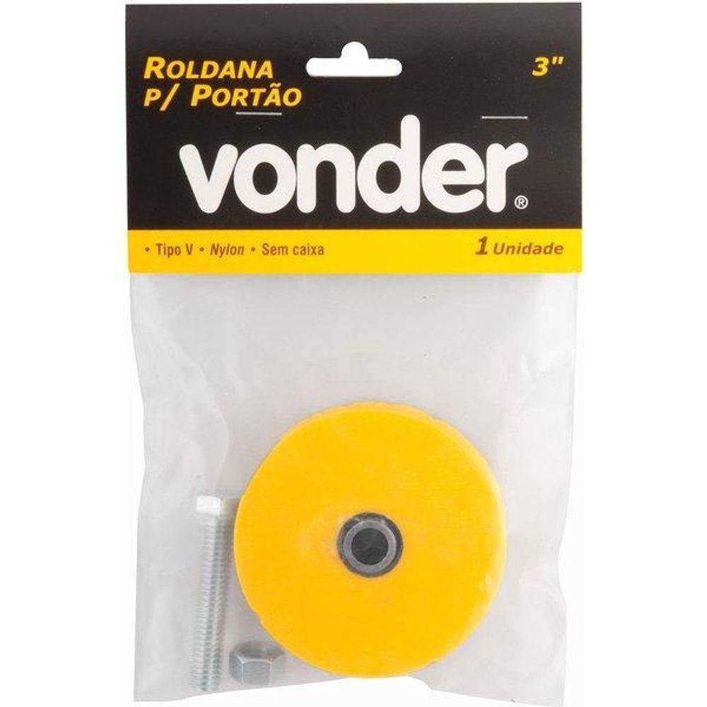 Roldana para Portão 3" Tipo V em Nylon - Vonder - 2