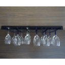 Ver imagem 6 de Porta Taças Reto Suporte Decorativo para Adegas Bar Preto Laca