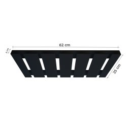 Porta Taças Reto Suporte Decorativo para Adegas Bar Preto Laca - 4