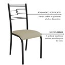 Ver imagem 6 de Conjunto Sala de Jantar Mila 4 Cadeiras Ella Preto C- Creme