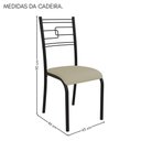 Ver imagem 4 de Conjunto Sala de Jantar Mila 4 Cadeiras Ella Preto C- Creme