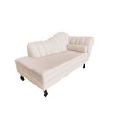 Ver imagem 4 de Recamier Decorativo Divã Amsterdã 147cm Lado Esquerdo Suede Marfim