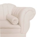 Ver mais imagens de Recamier Decorativo Divã Amsterdã 147cm Lado Esquerdo Suede Marfim