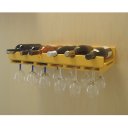 Ver imagem 6 de Porta Taças e Prateleira Adega New Suporte Decorativo para Vinhos e Garrafas Amarelo Laca