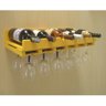 Porta Taças e Prateleira Adega New Suporte Decorativo para Vinhos e Garrafas Amarelo Laca - 1
