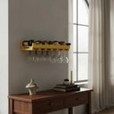 Ver imagem 1 de Porta Taças e Prateleira Adega New Suporte Decorativo para Vinhos e Garrafas Amarelo Laca