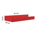 Ver imagem 5 de Prateleira Adega New Suporte Decorativo para Vinhos e Garrafas Vermelho Laca