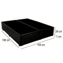 Ver imagem 3 de Box Baú Queen Bipartido Sintético Mega Cama-preto