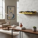 Ver imagem 1 de Prateleira Adega New Suporte Decorativo para Vinhos e Garrafas Amarelo Laca