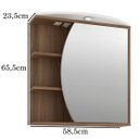 Ver imagem 4 de Armário Suspenso para Banheiro 01 Porta 60 Cm com Espelho Duna B06 Branco Nogal - Lyam Decor
