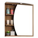 Ver imagem 2 de Armário Suspenso para Banheiro 01 Porta 60 Cm com Espelho Duna B06 Branco Nogal - Lyam Decor
