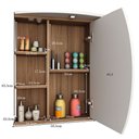 Ver imagem 5 de Armário Suspenso para Banheiro 01 Porta 60 Cm com Espelho Duna B06 Branco Nogal - Lyam Decor