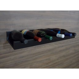 Prateleira Adega New Suporte Decorativo para Vinhos e Garrafas Preto Laca - 2 Prateleira Adega New Suporte Decorativo para Vinhos e Garrafas Preto Laca - 2