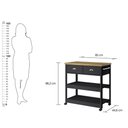 Ver imagem 4 de Carrinho Churrasco Ditália 2 Gavetas BA-135 cor:preto