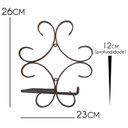 Ver imagem 2 de Porta Papel Higienico Artesanal de Ferro Rústico para Banheiro Rococó Verniz