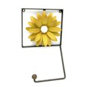Ver imagem 1 de Porta Papel Higienico de Parede Rustico Banheiro com Flor de Ferro - Amarelo