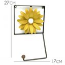 Ver imagem 2 de Porta Papel Higienico de Parede Rustico Banheiro com Flor de Ferro - Amarelo