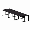 Ver imagem 4 de Mesa Escritório Plataforma Trabalho 6 Lugares 4,20m x 1,20m Industrial Executive 100% MDF Pés Metal
